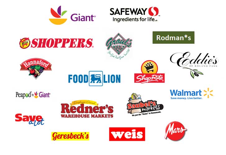 Logos of Pastore's Retailers